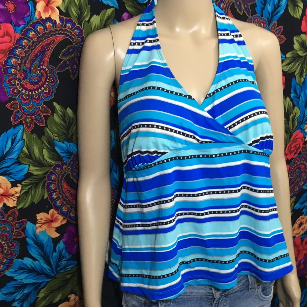 PADDED SWIM SUIT TOP SHIRT 18W BEACH POOL WEAR